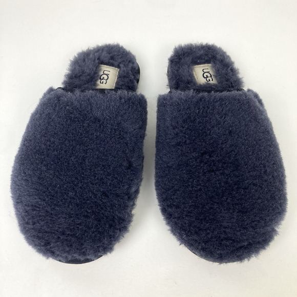 UGG NEW Fluffette Shearling Slide Slippers True Navy Women's Sz 6 Comfy 1102594 - Picture 3 of 8
